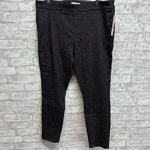 NANETTE Lepore black and silver‎ sparkly leggings women’s XL NWT